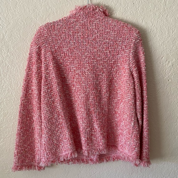 Escada Tweed Jacket Size 44 Pink White Metallic Elegant Barbiecore Elegant - Picture 5 of 11